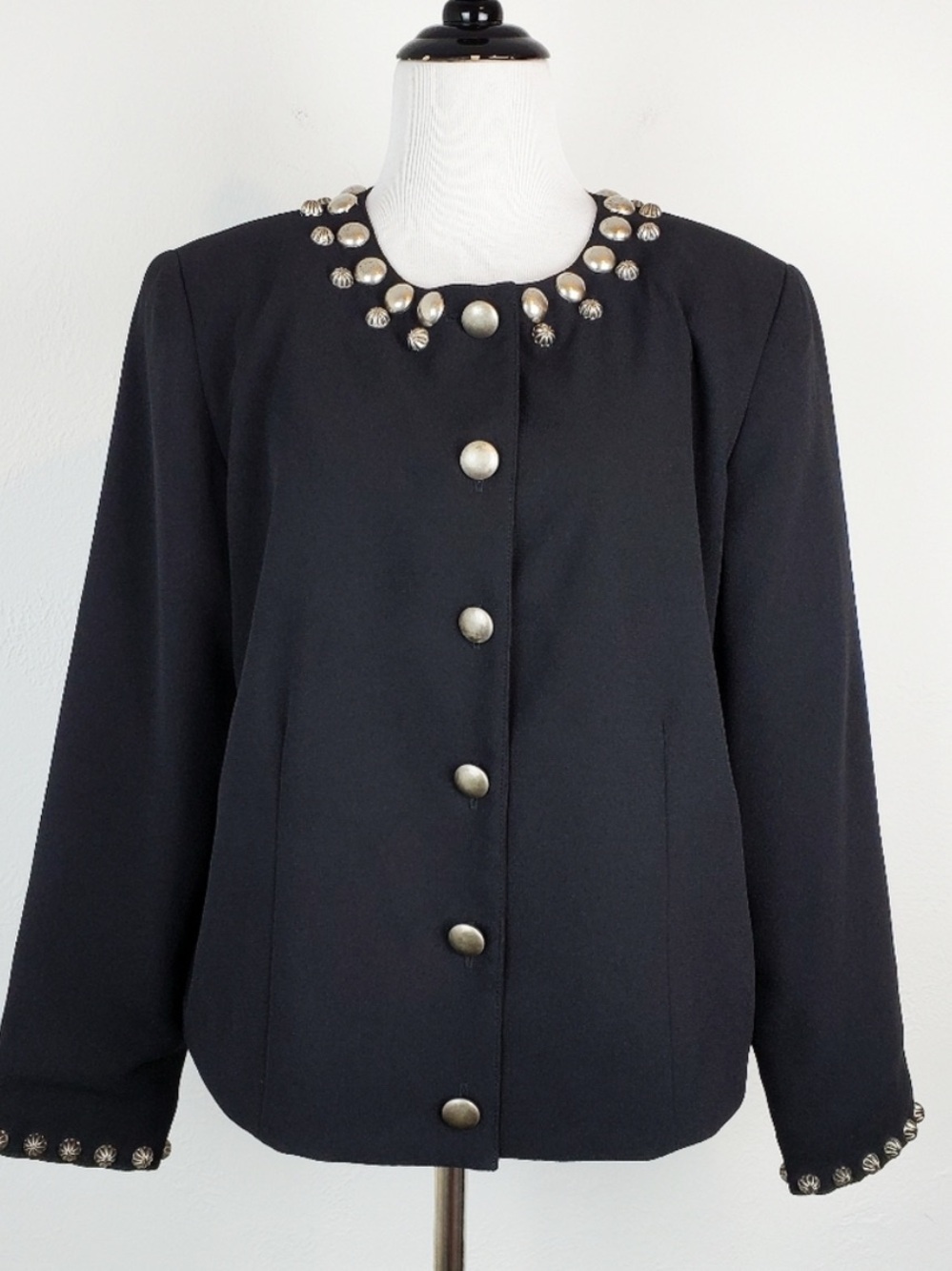 Double D Ranch Black Jacket with Silver-Tone Studs